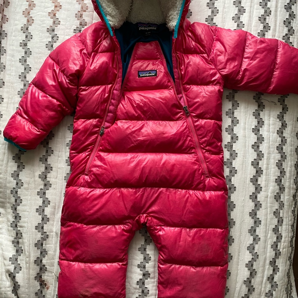 Patagonia Hi-Loft Down Sweater Bunting 12-18months